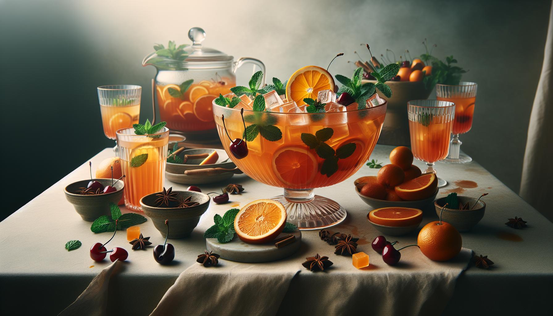 Garnishing Your Sherbert Punch for Festive Appeal