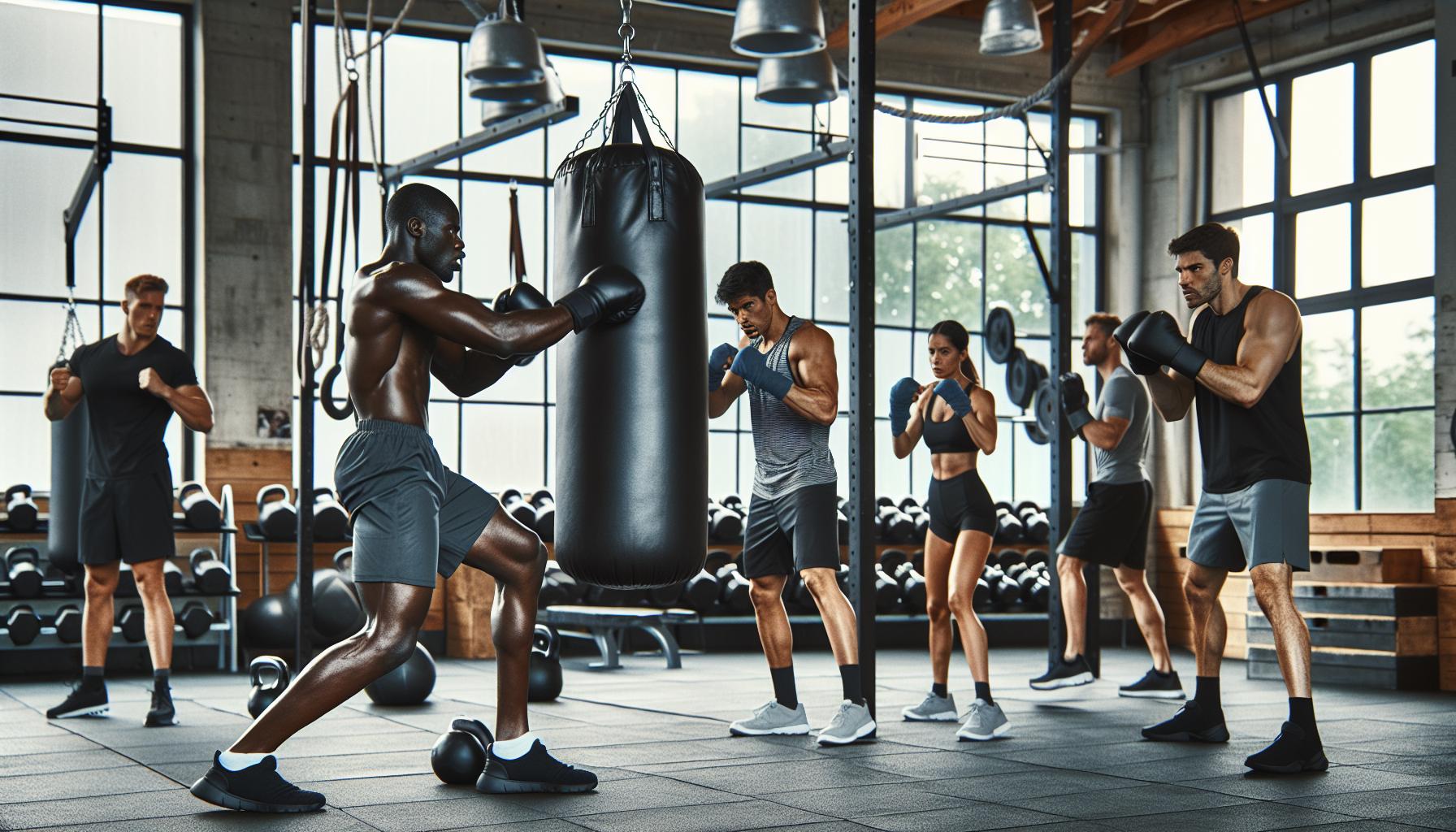 Strength Training Exercises Using a Punching Bag