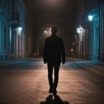 Person walking confidently at night demonstrating situational awareness for self defense