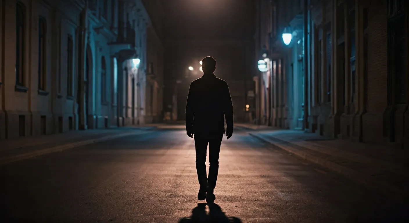 Person walking confidently at night demonstrating situational awareness for self defense