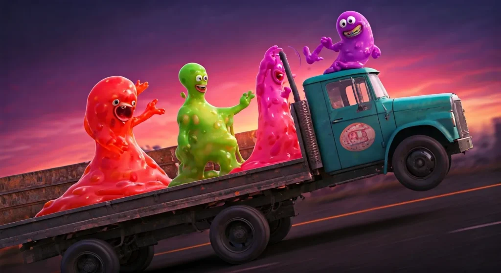 Colorful wobbly characters fighting in a chaotic Gang Beasts match